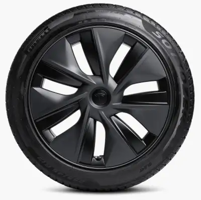 19" Gemini Dark Wheels, Tesla tire pressure sensors and covers are in great condition - good to use...