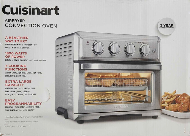 Cuisinart Air Fryer Convection Oven - BRAND NEW in Toasters & Toaster Ovens in Edmonton - Image 3