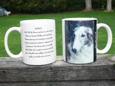 Borzoi mugs, Borzoi coffee mug, Brittany cup, View more