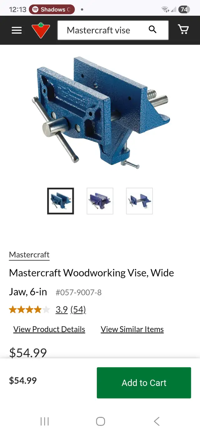Mastercraft Woodworking Vise, Wide Jaw, 6-in #057-9007-8 Blue in Hand Tools in Windsor Region - Image 2
