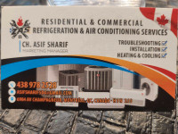 Refrigeration heating repair services contact 438-978-2528