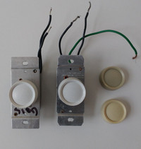 2 gradateurs avec bouton blanc ou amande