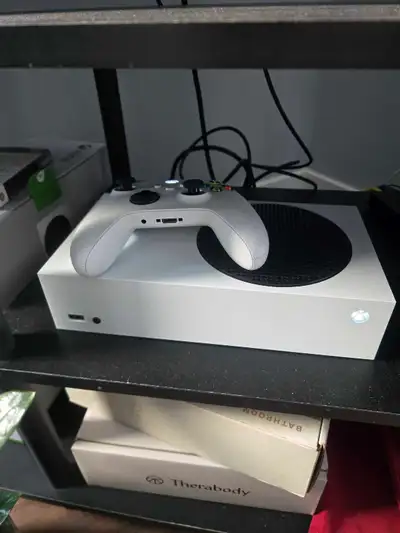 Few months old , bought to play a game over the winter , maybe 15 hours of use . Dont play video gam...