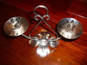chandelier porte-bougie double en plaqué argent Vintage Marlboro63436969885313122