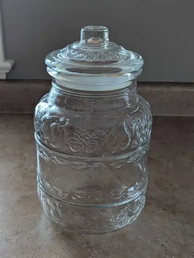 Tall Glass Cookie/ Candy Jar with Cover, View more