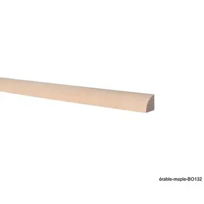 Quart de rond moulure bois massif érable nature (3,50$ ch), View more