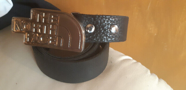 The North Face Silver Buckle And Black Leather Belt   Rare in Other in City of Toronto - Image 3