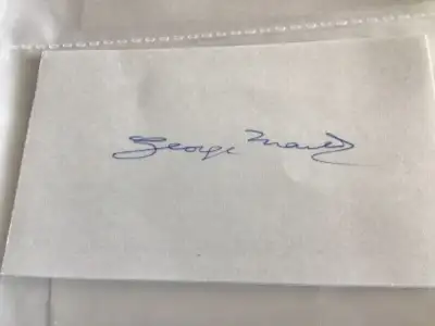 George Martin the fifth beatle signed 3x5card, View more