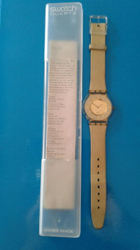 Swatch watch slim gold toned quartz vintage