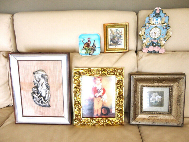 Several Pieces of  Wall Art, Framed Art & Cherub Resin Clock in Arts & Collectibles in Kitchener / Waterloo