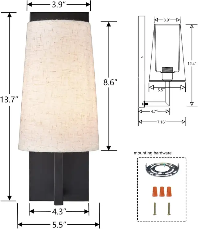 TEENYO Farmhouse Black Wall Sconces in Home Décor & Accents in Ottawa - Image 4