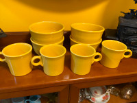Never Used 4 Yellow Fiesta Gusto Bowls and 4 Yellow Fiesta Mugs
