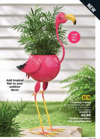 NEW!!! Unique Avon Flamingo Garden Planter!
