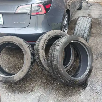 235/45R18 Michelin Tires All 4 for $200 About 1 or 2 seasons left. Good to use on Model 3 Tesla But...