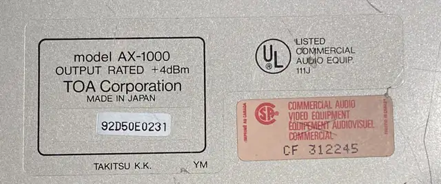 TOA AX-1000 Automatic Microphone Mixer in Pro Audio & Recording Equipment in City of Toronto - Image 8