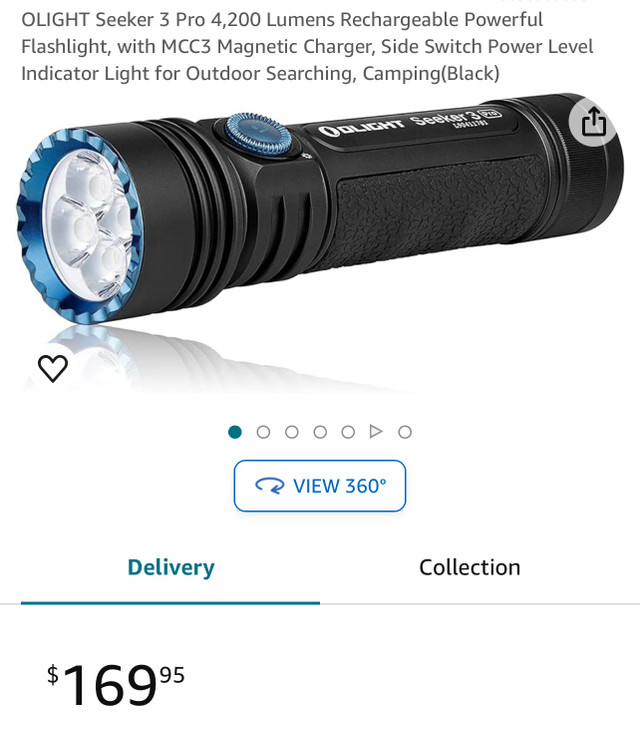 OLIGHT Seeker 3 Pro 4,200 Lumens Rechargeable Powerful Flashligh in Fishing, Camping & Outdoors in Mississauga / Peel Region