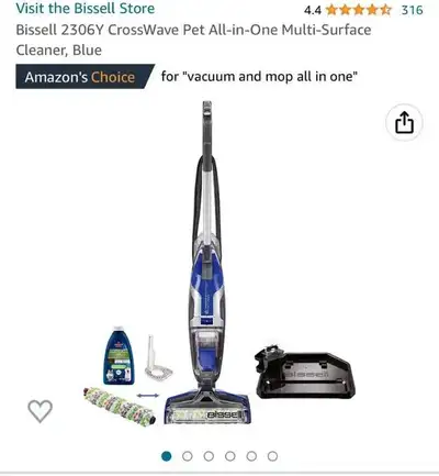 BISSELL Crosswave Pet All in One Wet Dry Vacuum Cleaner 2306Y, View more