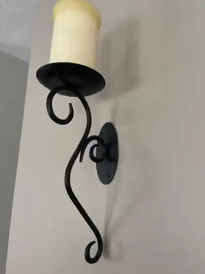 Metal Wall Candle Holder Set of 2 | Partylite Black Metal Scone, View more