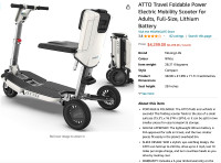 ATTO folding mobility scooter