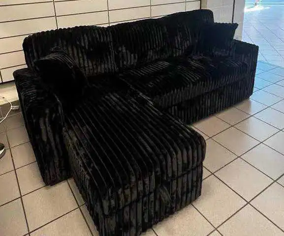 Brand New Black Corduroy Sofa Bed ️  in Couches & Futons in Kingston - Image 4
