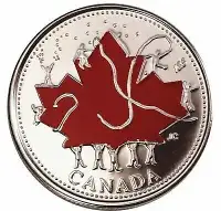 2002- $.25 cent Colourized Canada Day Coin -sealed