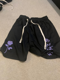 Black and Purple shorts for cheap