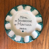 Vintage Paris Hotel Ashtray Hotel de Bourgogne et Montana