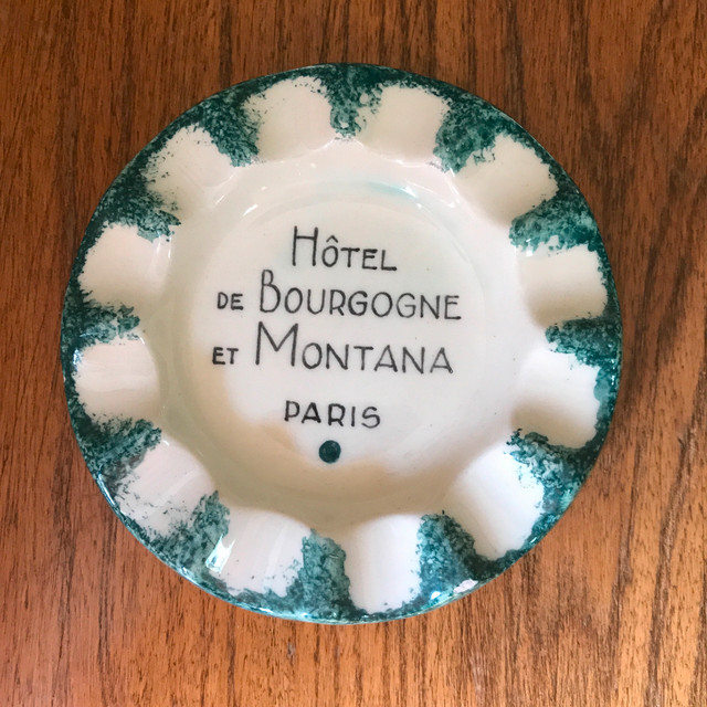 Vintage Paris Hotel Ashtray Hotel de Bourgogne et Montana in Arts & Collectibles in Ottawa