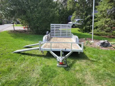 Bought new in 2017 from Action Trailer in Strathroy to haul ATVs. Trailer can fit one Atv across the...