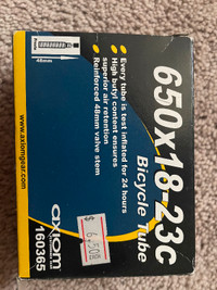 Bike tube 650 x 18-23C brand new (2 for sale)