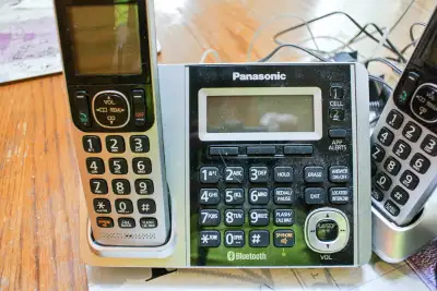 Modern Panasonic 5 handset Cordless Phone and Answering, View more