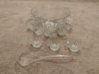 Glass Punch Bowl Set - 10-Piece