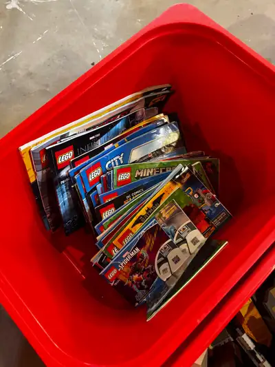 Bulk LEGO collection, including manuals for each set. All pieces are mixed together in the boxes, so...