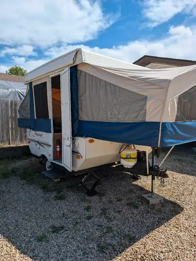 I have a very nice clean Flagstaff tent trailer for sale. Comes equipped with... 3 way fridge 2 burn...