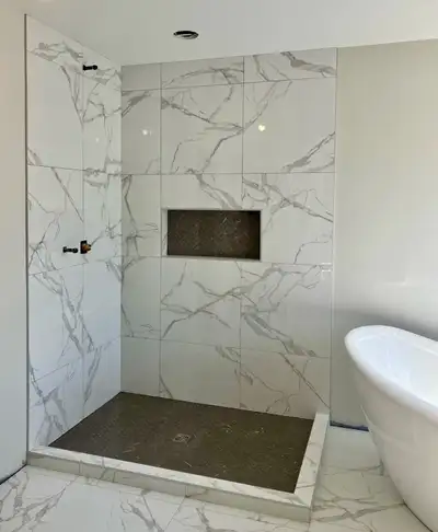 Professional Tile Installation — Calgary & Area Quality tile installation for bathrooms, showers, fl...