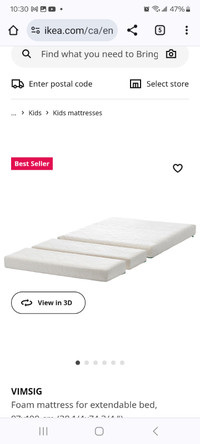 Ikea extendable bed and mattress