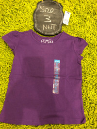 2 colorful perfect tee girls t-shirts - 3T NWT