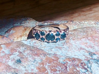 Beautiful Victorian English Black Sapphire Ring