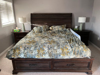 6 Piece Bedroom Set - including King size bed frame and mirror