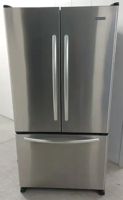 SPECTACULAR KITCHEN AID FRIDGE - FRENCH DOORS + BOTTOM FREEZER, View more