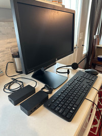 Microsoft Surface dock with full workstation.