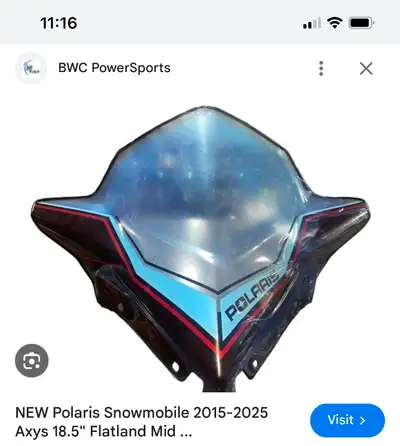 NEW POLARIS SNOWMOBILE 2015-2025 AXYS 18.5" FLATLAND MID WINDSHIELD Clear $150.00