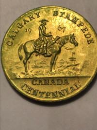 Calgary Stampede Souvenir 1967 Dollar Token