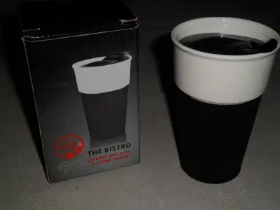 THE BISTRO CERAMIC MUG WITH SILICONE SLEEVE - NEW, View more
