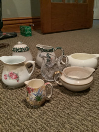 Lot of Creamers including Marguerite Chintz