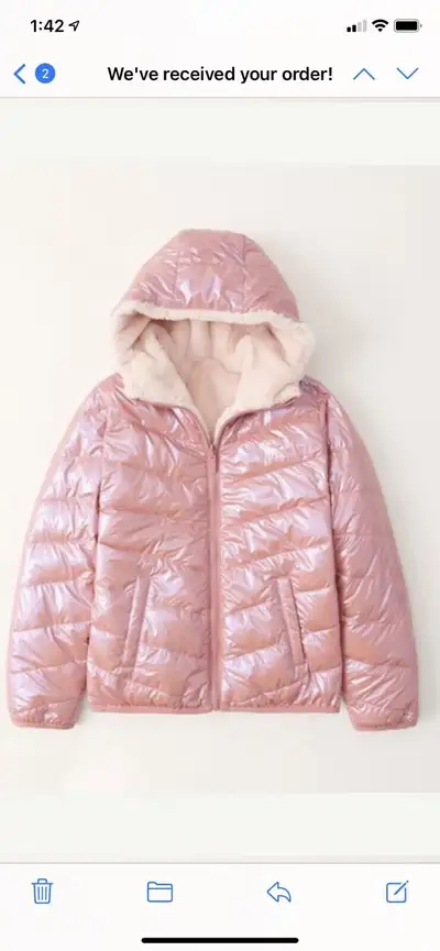 Girl’s Abercrombie + Fitch Cozy Puffer Jacket, size 13/14, View more