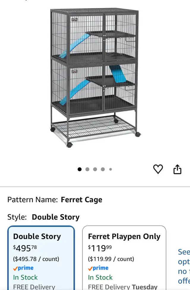 Ferret Nation cage with accessories