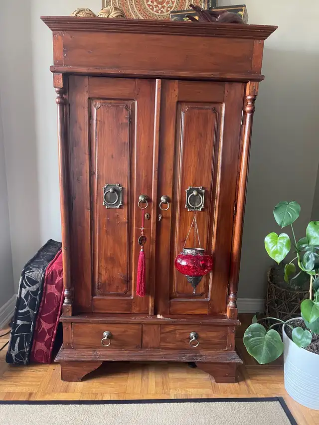 Indonesian teak cabinet in Bookcases & Shelving Units in City of Toronto - Image 3