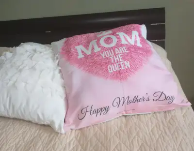 The best Gift, for Mom or Dad Cushion cover without filler $10 each Last Some pics show earrings ava...