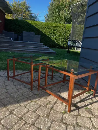 Danish teak side tables , View more